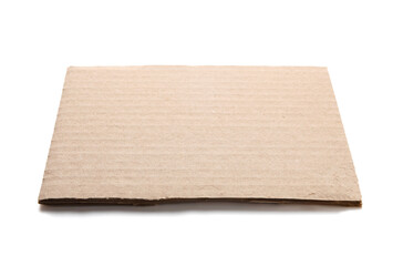 Cardboard paper on white background