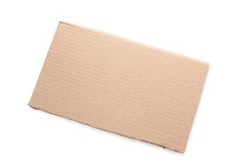 Cardboard paper on white background