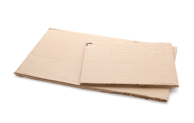 Cardboard paper on white background