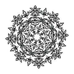 Mandala hand drawn decor ,colorind page