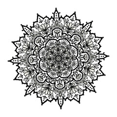 Mandala hand drawn decor ,colorind page