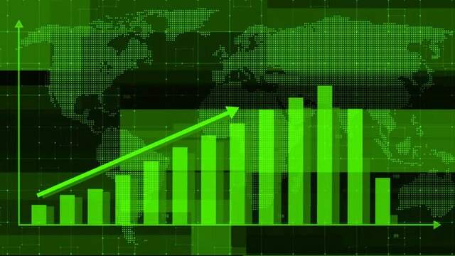 Business increase graph animation, Business info graph animated