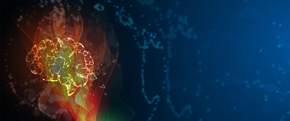 Conceptual technology illustration of artificial intelligence