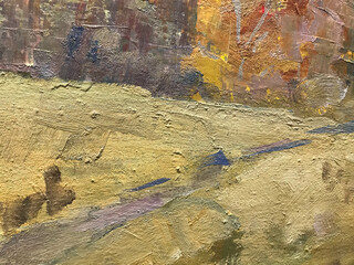 Artists oil paints multicolored closeup abstract background