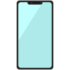 mobile phone simple flat design isolated