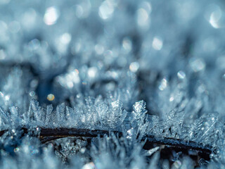 ice texture close up in the macro detail