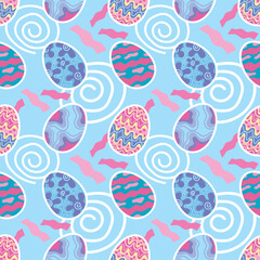 easter egg seamless pattern design