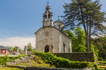 Fototapeta na wymiar Court (Castle) church in Cetinje, Montenegro