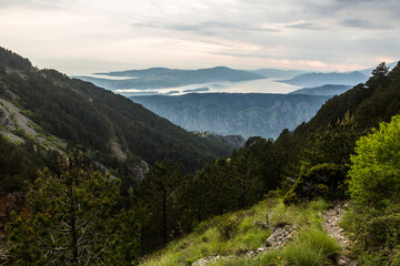 Fototapeta na wymiar View of Kotor Bay from Lovcen national park, Montenegro