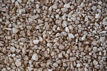 gravel as seen from above for construction and road construction