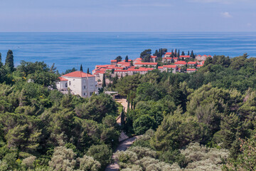 Fototapeta na wymiar View of Sveti Stefan island, Montenegro.