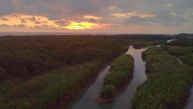 Sunset at Isla Damas in Costa Rica