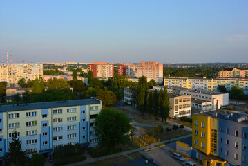 osiedle mieszkaniowe - bloki, panorama miasta, panorama of the city