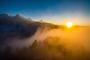 sunrise in the mountains