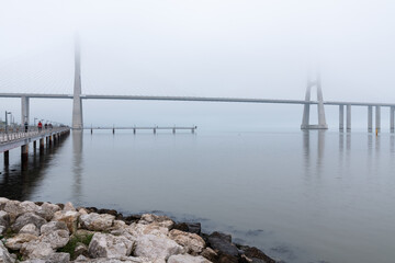 Obraz premium Vasco of Gama Bridge in Lisbon