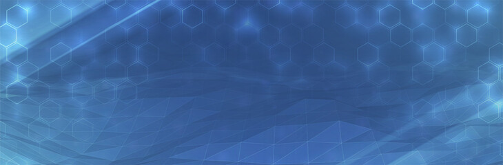 Futuristic Hexagon background. Blue Hexagonal pattern. Modern vector illustration