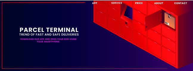 Premium vector parcel locker icon for your delivery business.