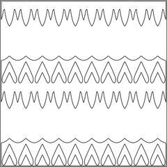 Abstract Geometric Pattern generative computational art illustration.Black and 
white pattern for wallpapers and backgrounds. line art.