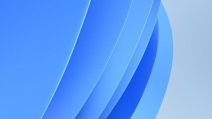 Abstract blue fashion background. Curvy layers wallpaper. 3d rendering