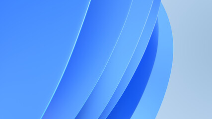 Abstract blue fashion background. Curvy layers wallpaper. 3d rendering