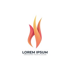 Fire Grass logo template