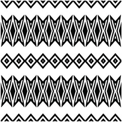 Seamless ethnic pattern.Abstract Geometric Pattern generative computational art illustration.Black and 
white pattern for wallpapers and backgrounds. 