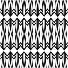 Seamless ethnic pattern.Abstract Geometric Pattern generative computational art illustration.Black and 
white pattern for wallpapers and backgrounds. 