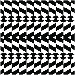  Seamless ethnic pattern.Abstract Geometric Pattern generative computational art illustration.Black and white pattern for wallpapers and backgrounds. 