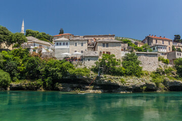 Fototapeta na wymiar Old stone buildings in Mostar. Bosnia and Herzegovina