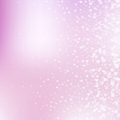 White heart love confettis. Valentine's day gradie