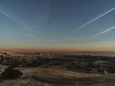 sunset over the valley