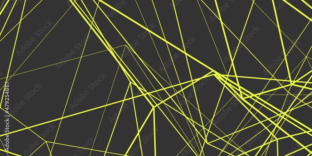 Poster abstract rendering of colored lines on a gray background.