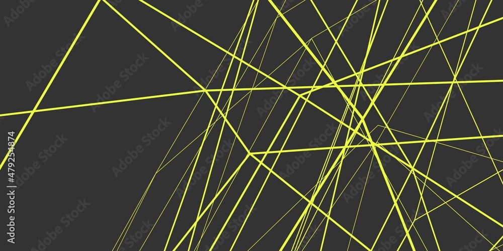 Poster abstract rendering of colored lines on a gray background.