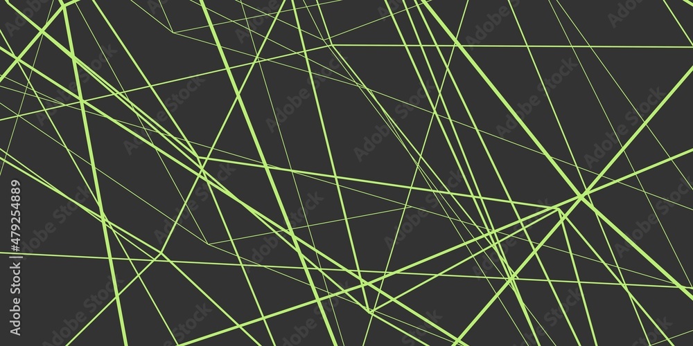 Poster abstract rendering of colored lines on a gray background.