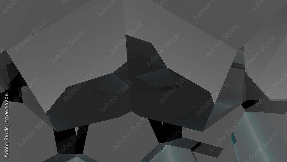 Poster abstract gray background from lines and polygons.