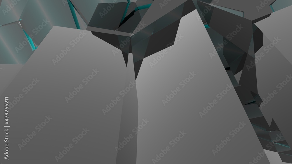 Poster abstract gray background from lines and polygons.