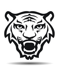 Wild Tiger Head Icon. Vector Illustration and logo.