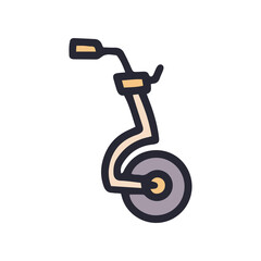 measuring wheel color vector doodle simple icon