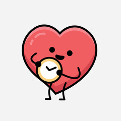 Heart Character Mascot Vector Illustration