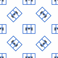 Line Wardrobe icon isolated seamless pattern on white background. Colorful outline concept. Vector