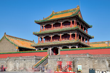 The imperial palace of the Qing Dynasty in Shenyang, China.