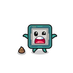 processor earth surprised to meet poop