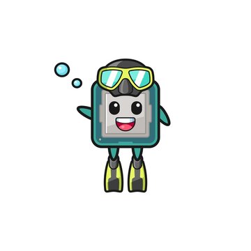 the processor diver cartoon character