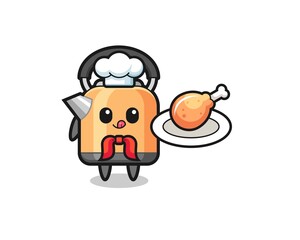 kettle fried chicken chef cartoon character