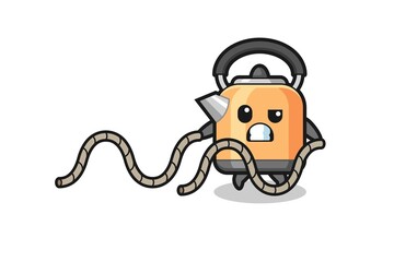 illustration of kettle doing battle rope workout