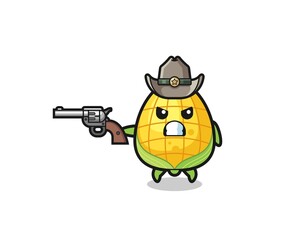 the corn cowboy shooting with a gun