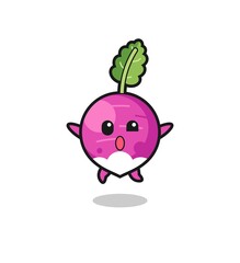 turnip character is jumping gesture