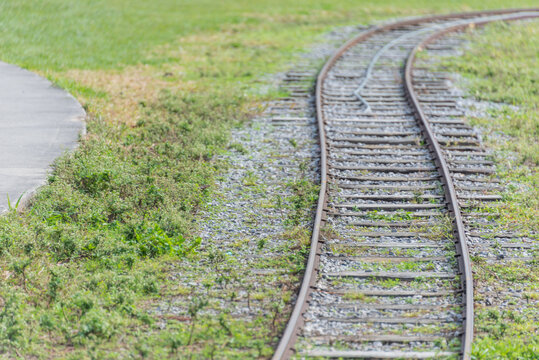 railroad tracks in the countryside