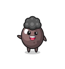 black olive character as the afro boy