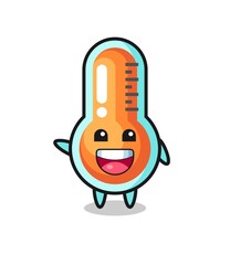 happy thermometer cute mascot character